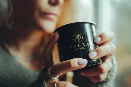 Black Vintage Mug - GØDHEAD COFFFEE