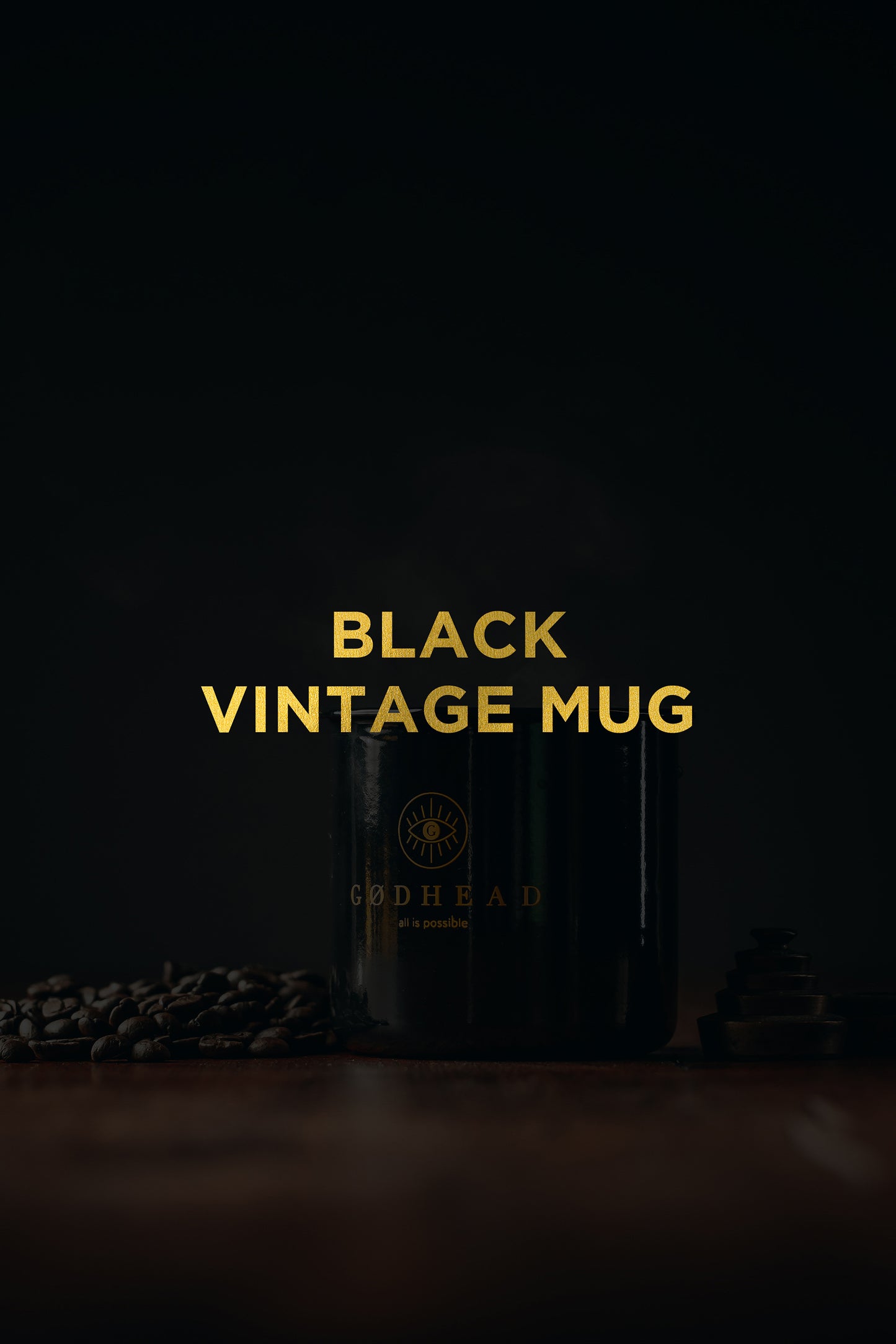 Black Vintage Mug - GØDHEAD COFFFEE