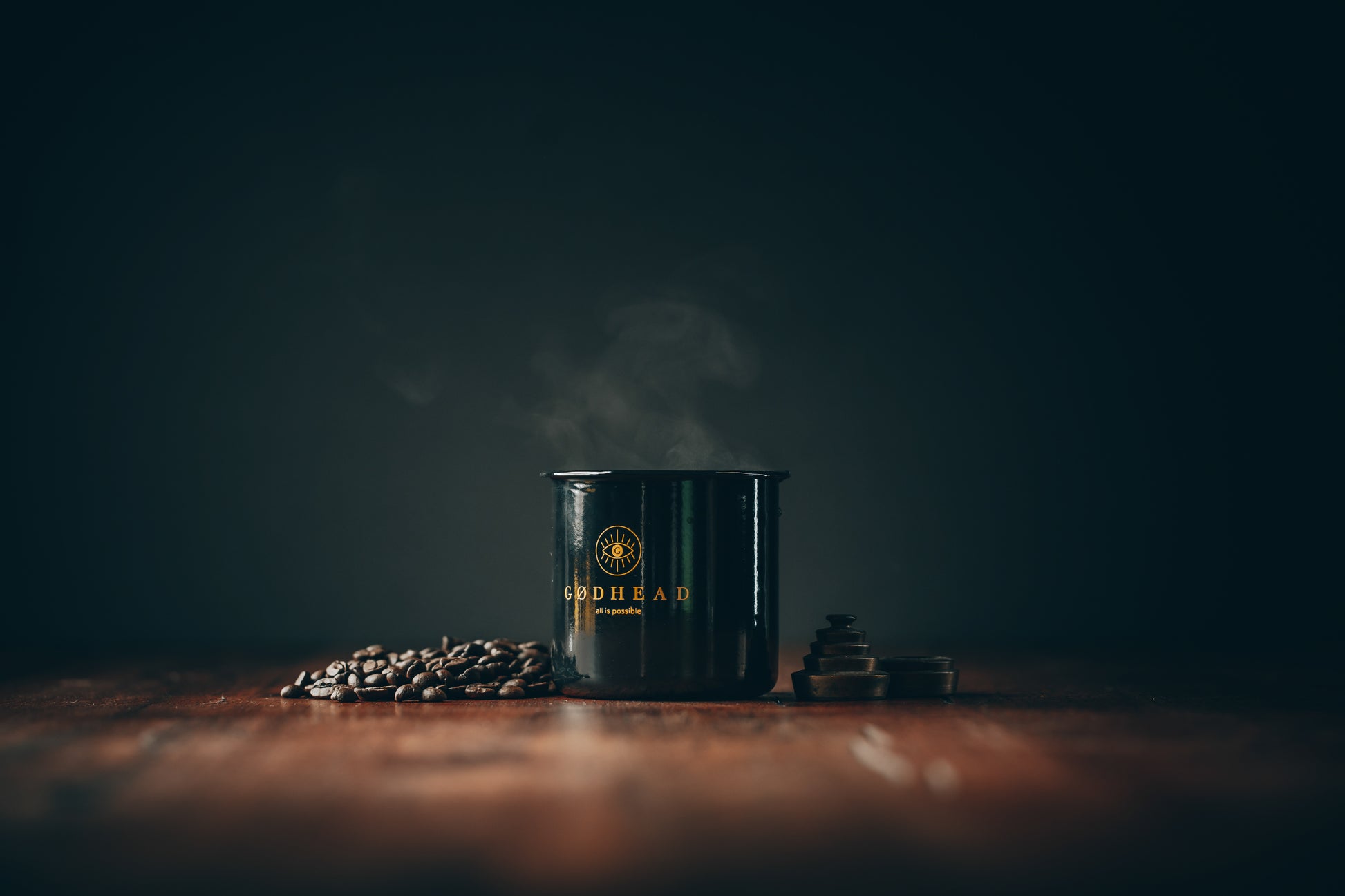 Black Vintage Mug - GØDHEAD COFFFEE